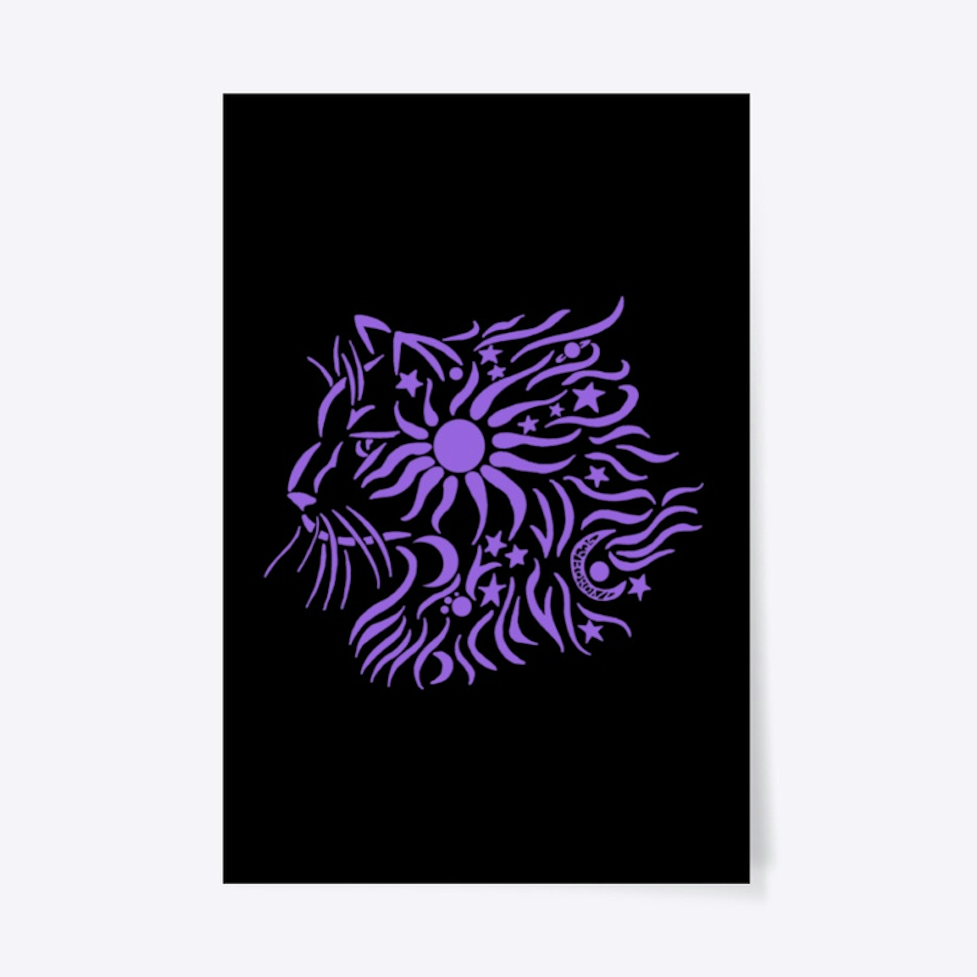 Celestial Cat in Purple