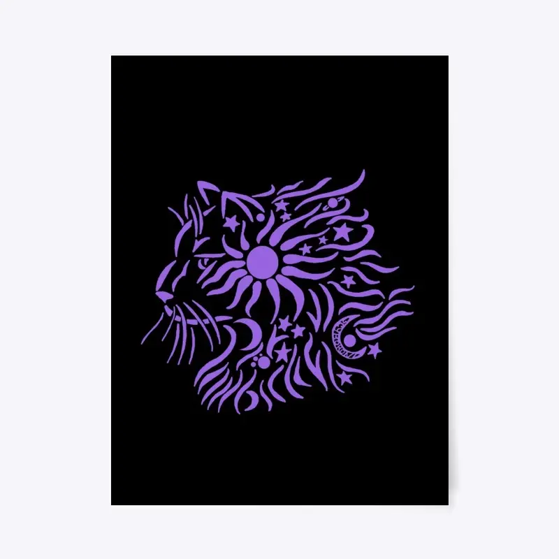 Celestial Cat in Purple