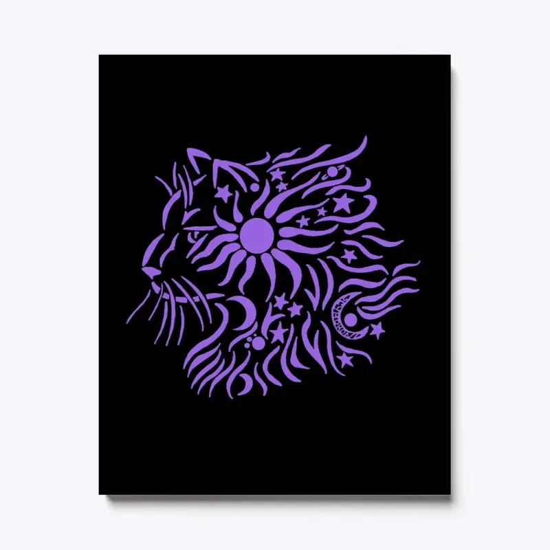 Celestial Cat in Purple