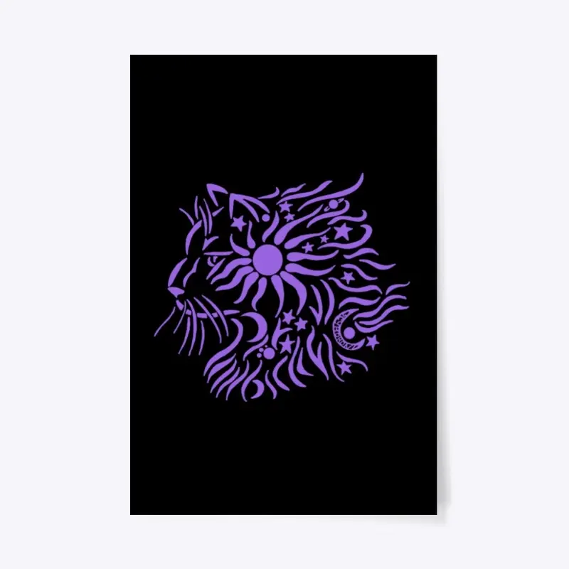 Celestial Cat in Purple